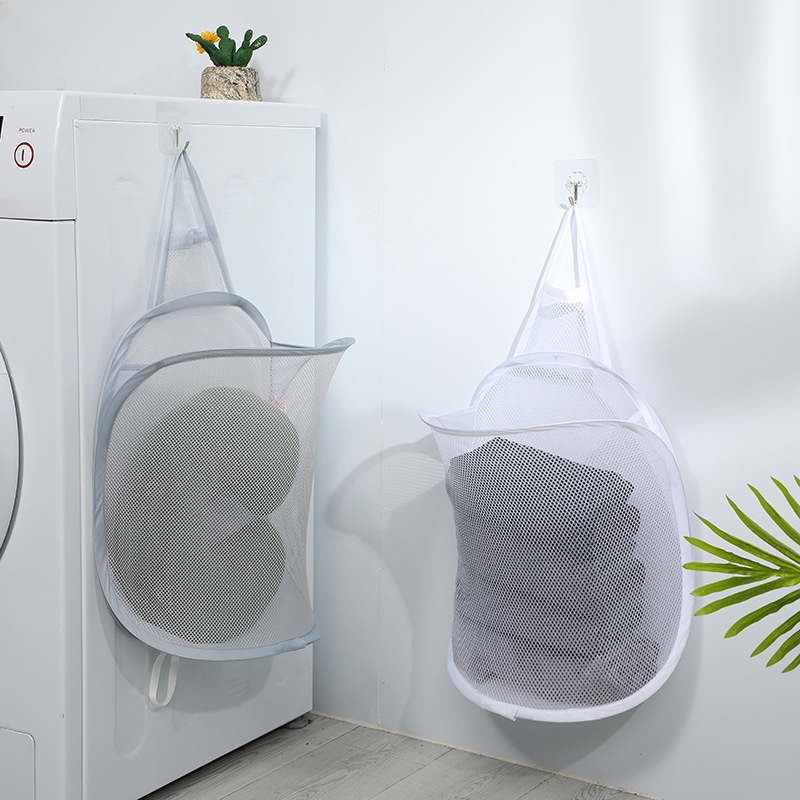 Hanging Dirty Clothes Basket Portable Multi-function Storage Basket Portable Large Capacity Explosive Household Hanging Wall Laundry Basket