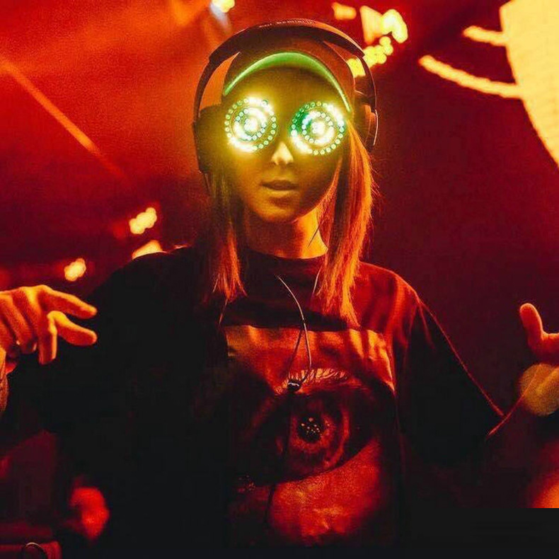 Rezz 光るメガネ トップ 100 電子音楽フェスティバル レイブ バー Ktv 雰囲気 LED ライトアップ メガネ|undefined