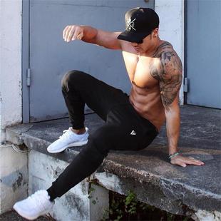 Muscle Boy Spring and Autumn Thin Fitness Trousers Men's Running Sports Training Pants Stretch Slim-Fit Nipping Pants