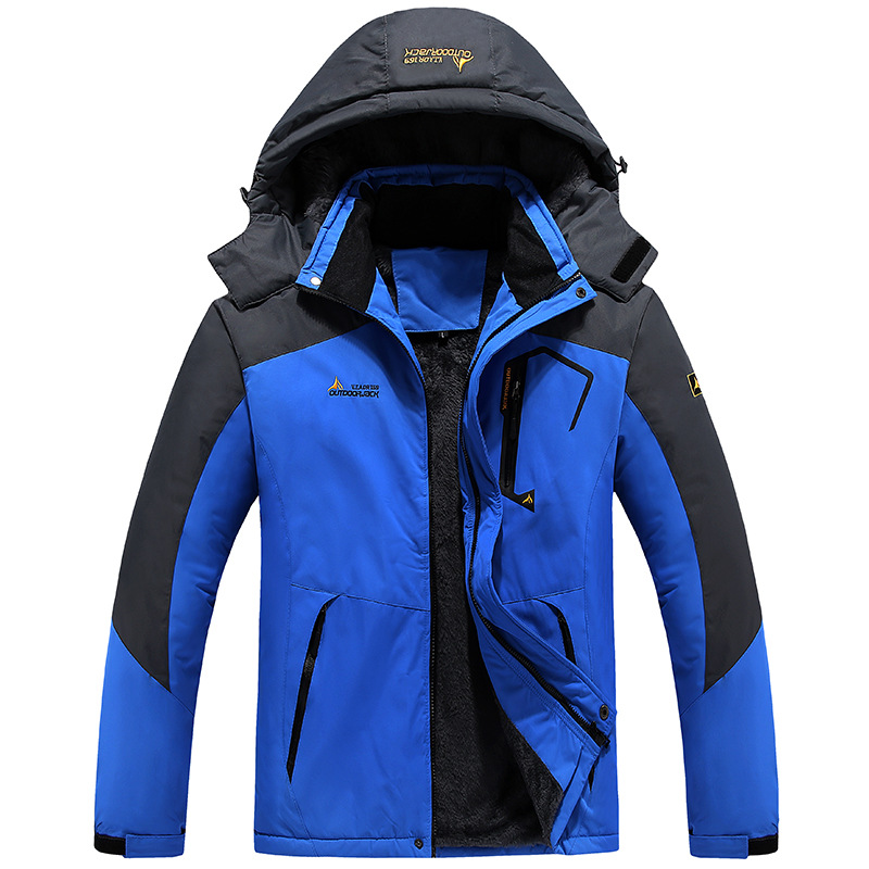 戶外加絨加厚衝鋒衣男滑雪登山服情侶保暖防寒棉衣大碼速賣通批發