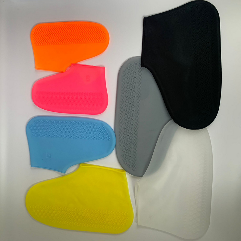 Amazon waterproof silicone shoe cover thickened wear-resistant adult children's rain boots cover rainproof waterproof shoe cover opp