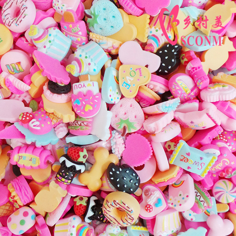 Imitation food play cake resin accessories lucky bag DIY cream mobile phone case slime material diy jewelry accessories