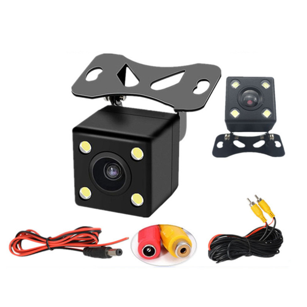 Cross-border direct sales car HD plug-in CCD camera night vision waterproof shockproof rear view reversing 4 light camera