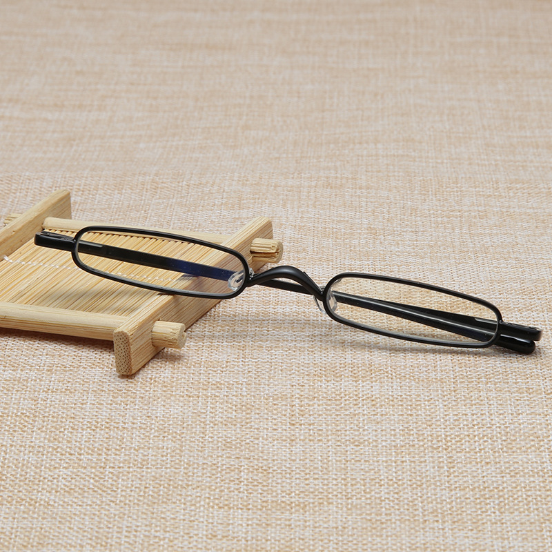 Anti-blue light reading glasses narrow edge metal reading glasses pen barrel with box internet glasses spring glasses leg presbyopic glasses