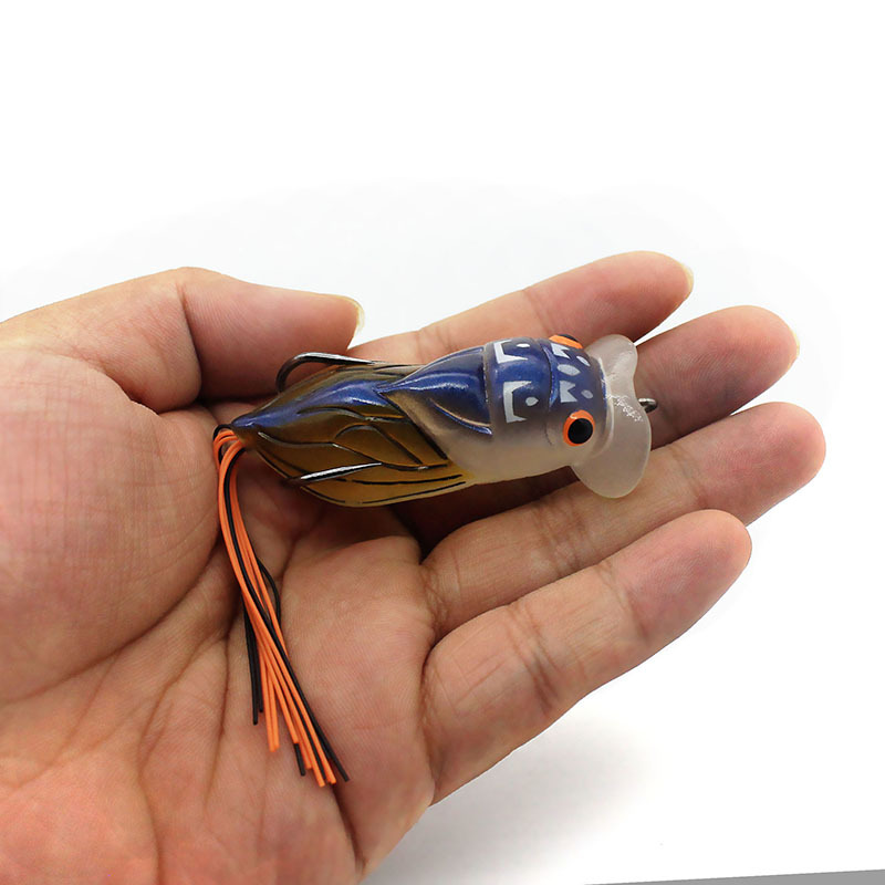 Bionic Soft Bait 6.5cm/12.6g water surface is cicada bionic fake bait cicada simulation Luya bait factory wholesale