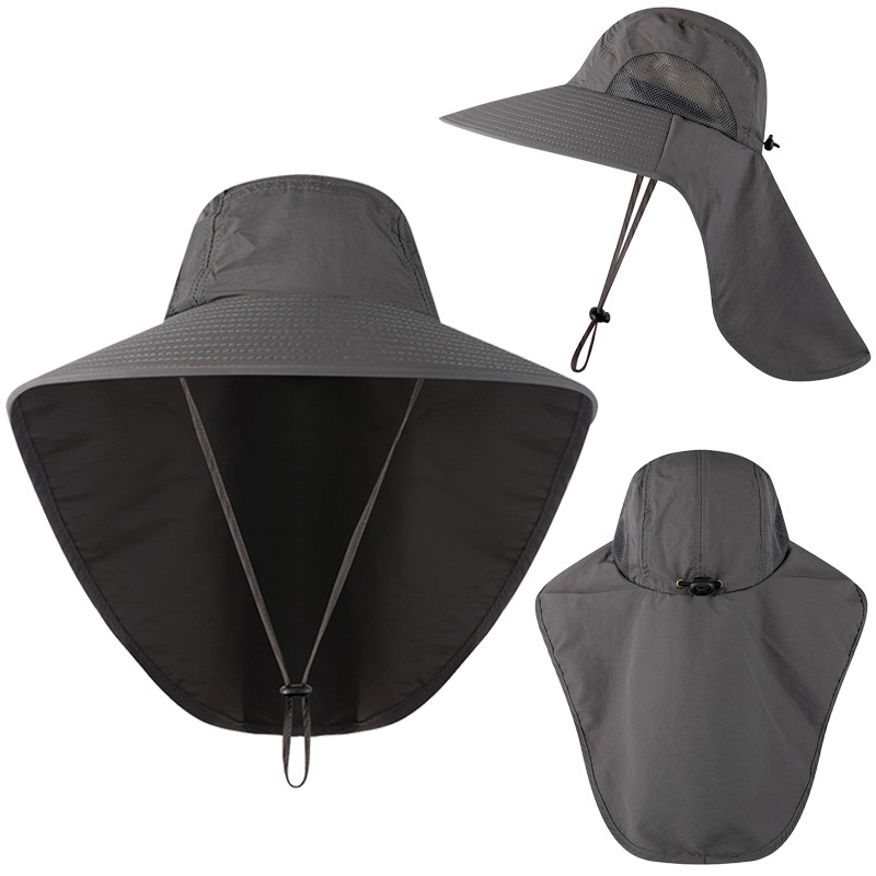 Outdoor big along fisherman hat female Korean fashion sunshade sunscreen cap female hat neck fishing cap sun hat wholesale