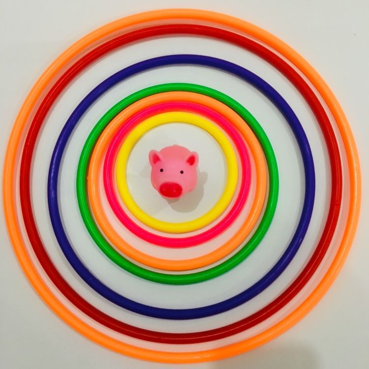 Factory solid ring wholesale night market stall ring game Toy throwing ring pp plastic ring throwing ring