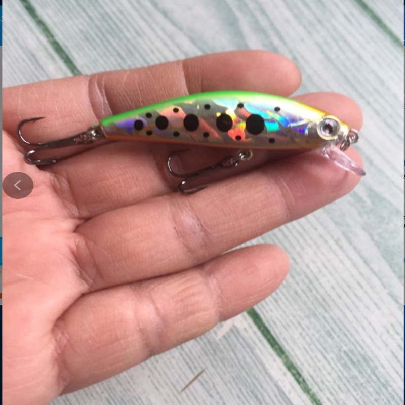 Luya Bait Submerged Mino 50mm6.5g Spanish mackerel cocked beak and other special fake bait ultra-long cast freshwater electroplating
