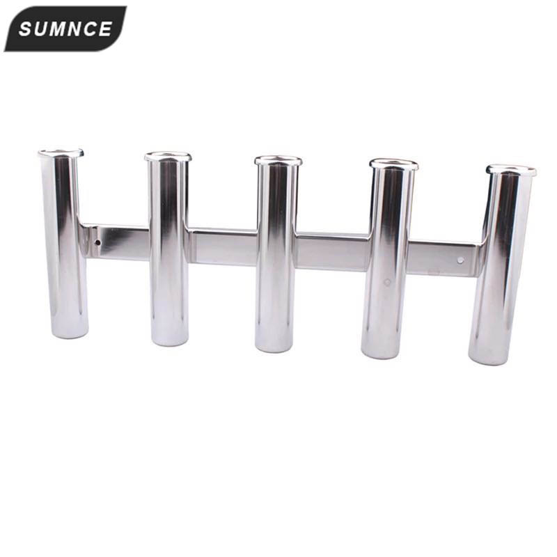 Factory spot stainless steel three-in-line barrel four-in-line five-in-line fishing rod holder fishing boat holder sea fishing gear holder