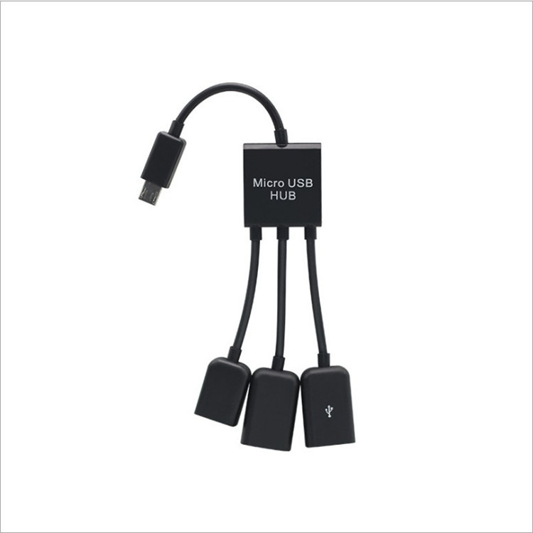 Android interface HUB with power supply one drag three OTGMicro USB otg HUB OTG one three