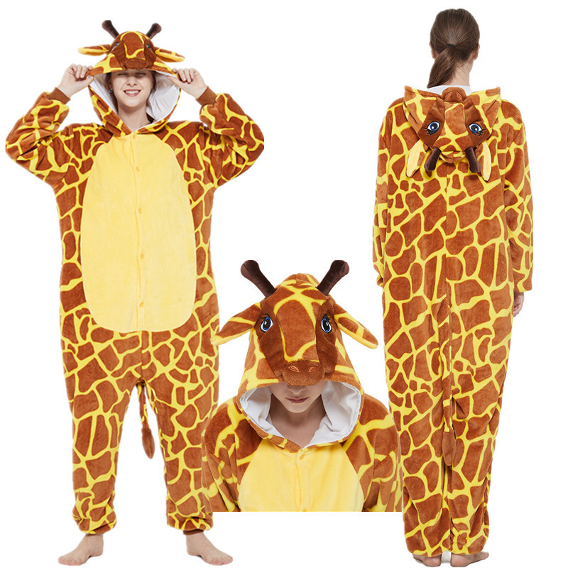 Cartoon one-piece pajamas animal adult children autumn and winter New Black Devil Devil home clothing manufacturers wholesale