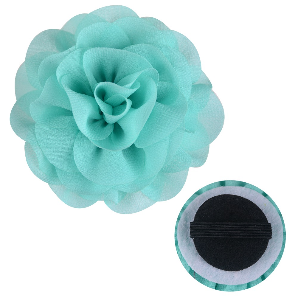 Cross-border New Pet Collar Flower Handmade Chiffon Flower 8cm Three-dimensional Fabric Flower Dog Cat Collar Accessories Flower