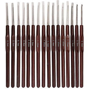 Knitting Tools Sweater Needles Thin Lace Crochet Hooks Set of 16 Pieces Full Set of Bags 0.5-2.5MM