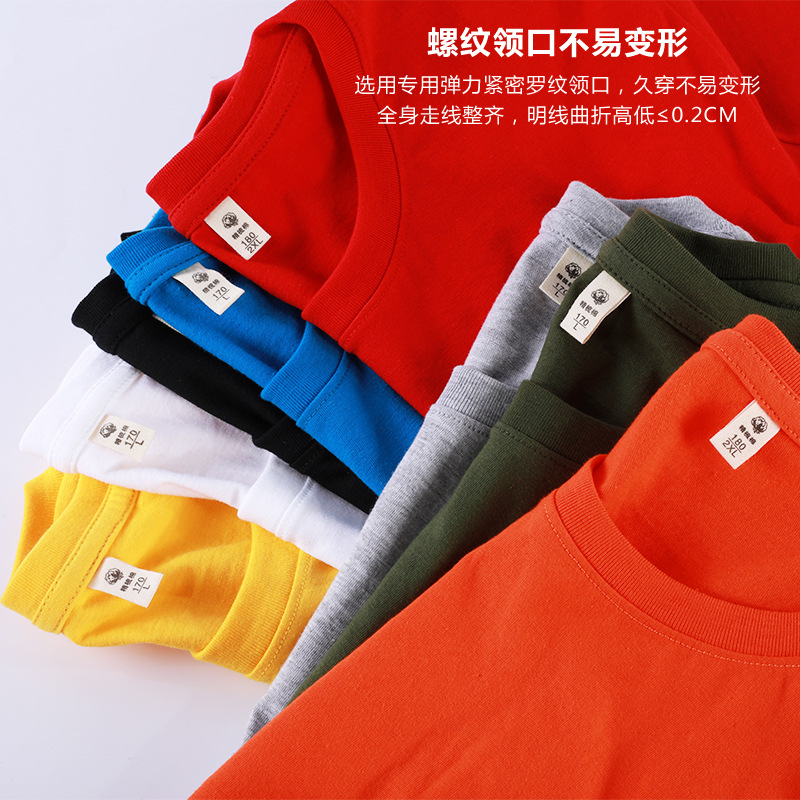 Spot wholesale combed cotton short sleeve T-shirt men round neck solid color cotton blank T-shirt casual men's short sleeve bottoming shirt