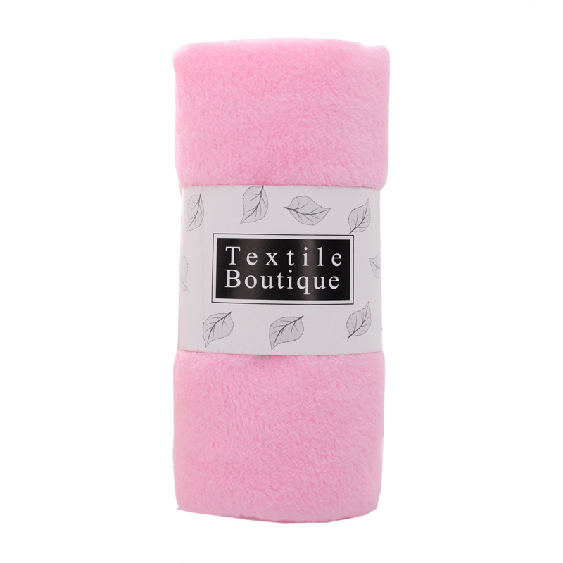 High density coral fleece towel water absorbent paper card waist seal packaging gift towel factory spot wholesale
