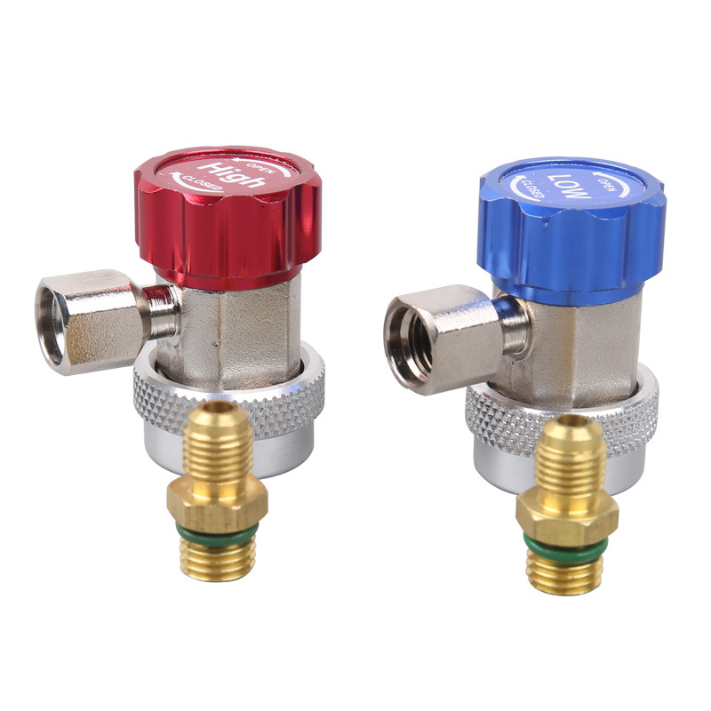 R134aR1234yf adjustable quick connector refrigerant fluorination Connector tool car air conditioner 134a adapter