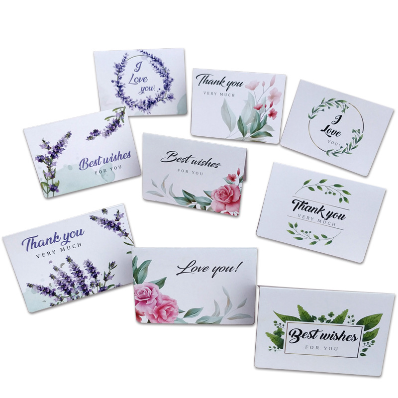 Holiday flower card gift small fresh mini creative blessing birthday small card hand gift Thank you greeting card