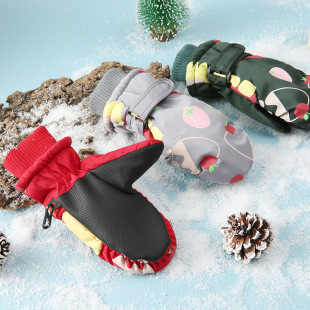Creative Cartoon White Rabbit Mittens Winter Children's Warm Gloves Thickened Cold-proof Windproof Ski Gloves