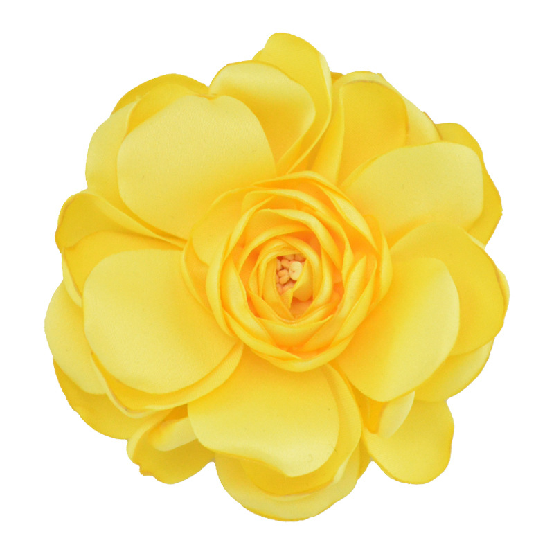 European and American Children's Headwear Handmade Burn Edge Stereo Rose Flower Core Flower diy Hair Accessories Shoes and Hats Flower Head Flower Roasted Edge Flower