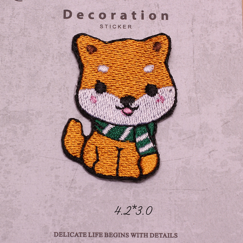 Cute Animal Embroidery Sticker Clothing Bag Small Patch Decoration Label Fresh DIY Accessories Cloth Sticker