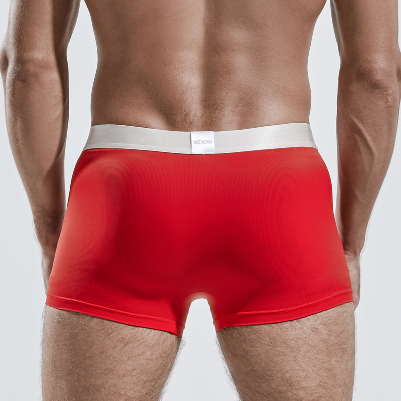 Ice silk underwear men's sexy four-corner men's ice silk underwear men's boxer underwear summer trendy men's underwear