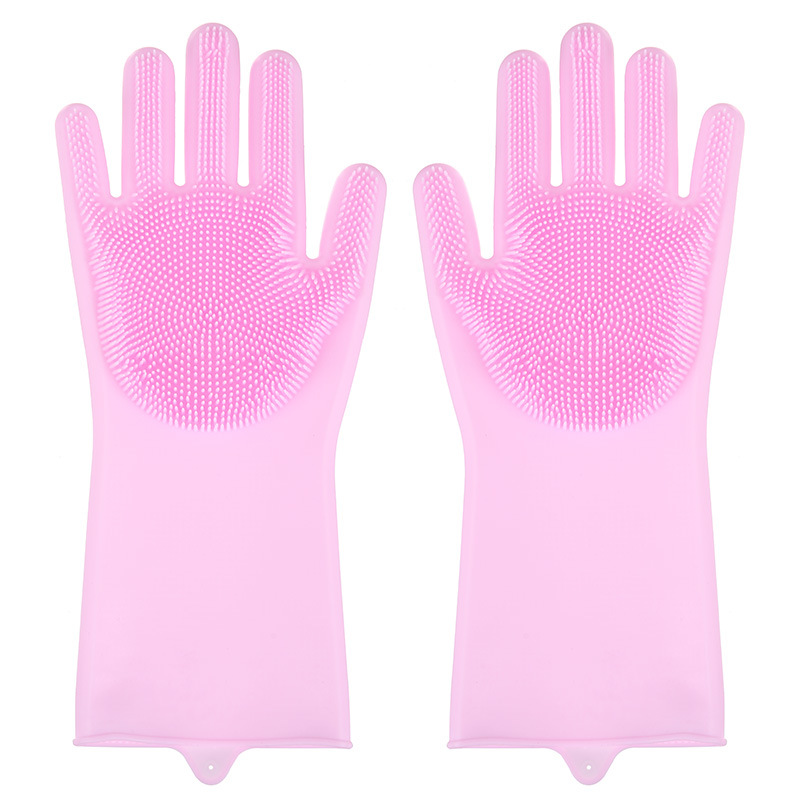 Dishwashing silicone gloves kitchen brush gloves Korean magic gloves magic cleaning gloves