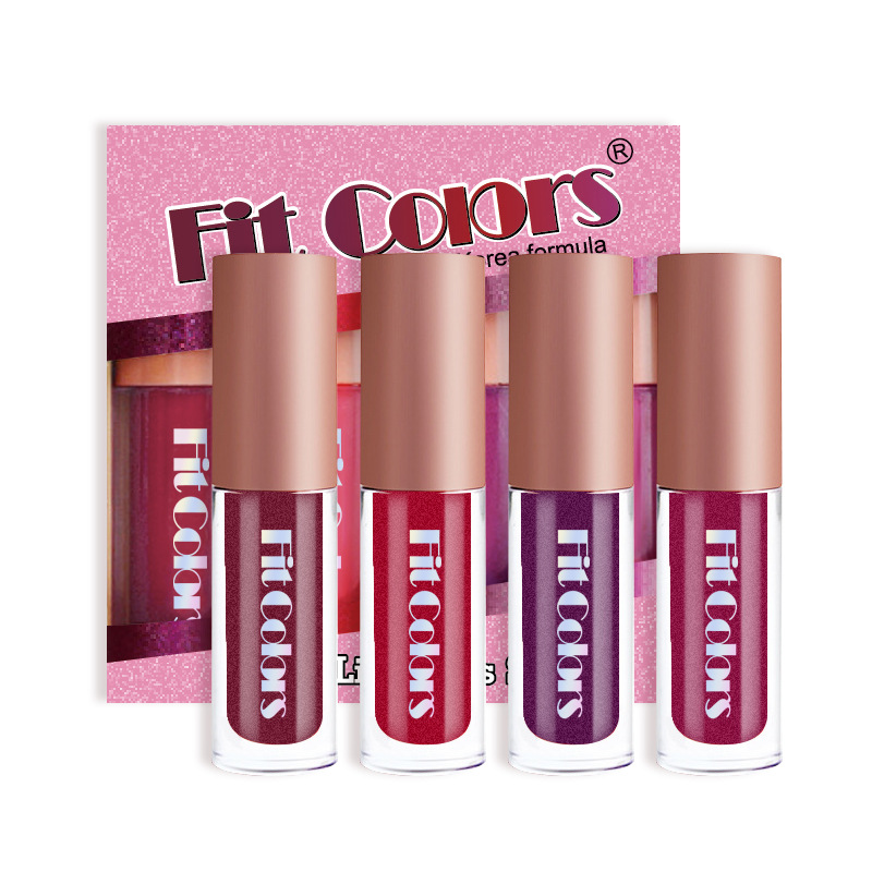 Cross-border makeup Fit Colors Diamond lip gloss lip glaze Liquid Lipstick Metallic color is not easy to stain Cup lip gloss pearlescent