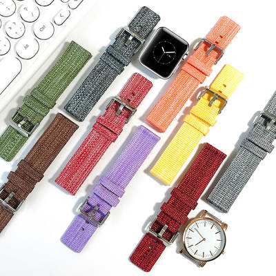 For Fitbit versa lite Nylon Strap Apple Canvas Watch Strap Denim Woven Strap Spot