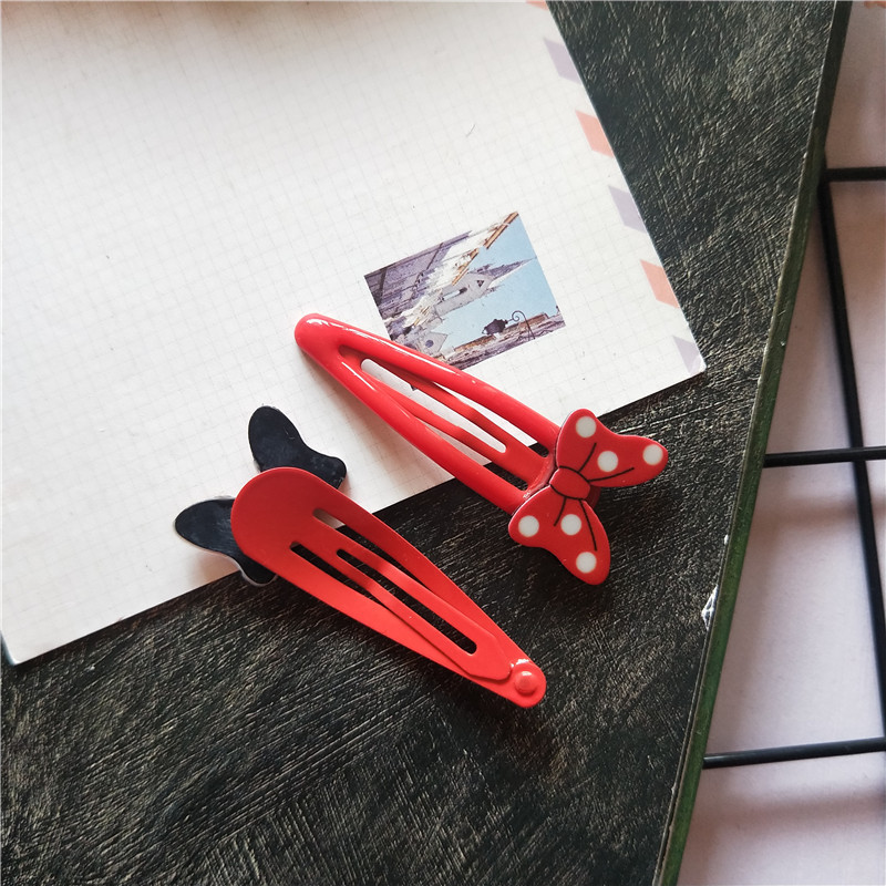 Baby accessories wholesale children's bow hair accessories girl's headdress cartoon BB clip girl bangs hairpin break clip