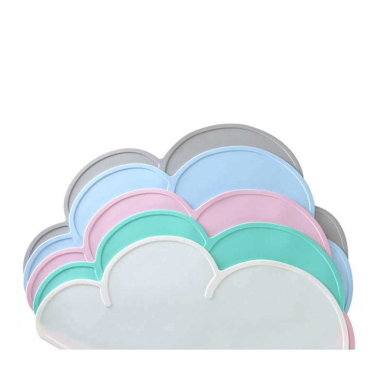 Platinum Silicone Placemat Food Grade Children's Cloud Table Mat Dirt-Resistant Non-Slip Dining Table Heat Insulation Mat