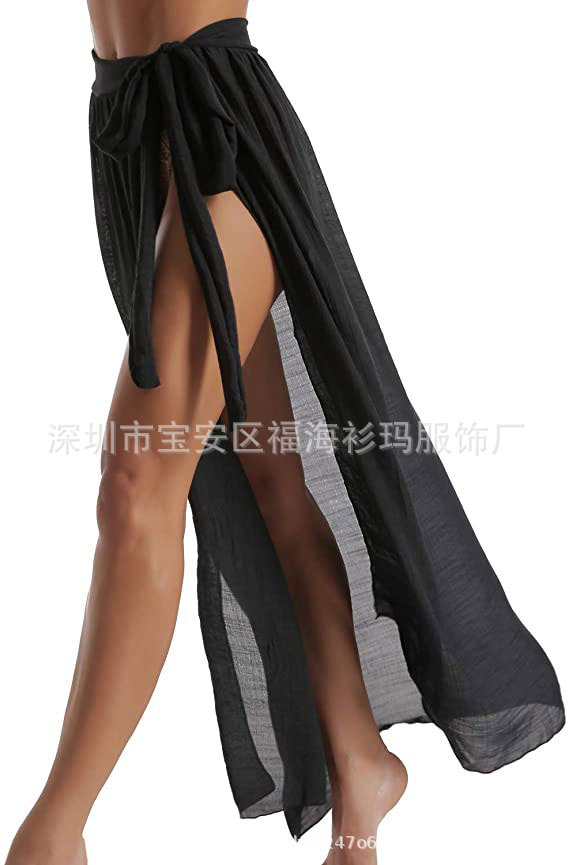 Shirt Ma Amazon ins Explosive Women's Apron Swimwear Summer Beach Wrap Skirt Swimwear Bikini Blouse