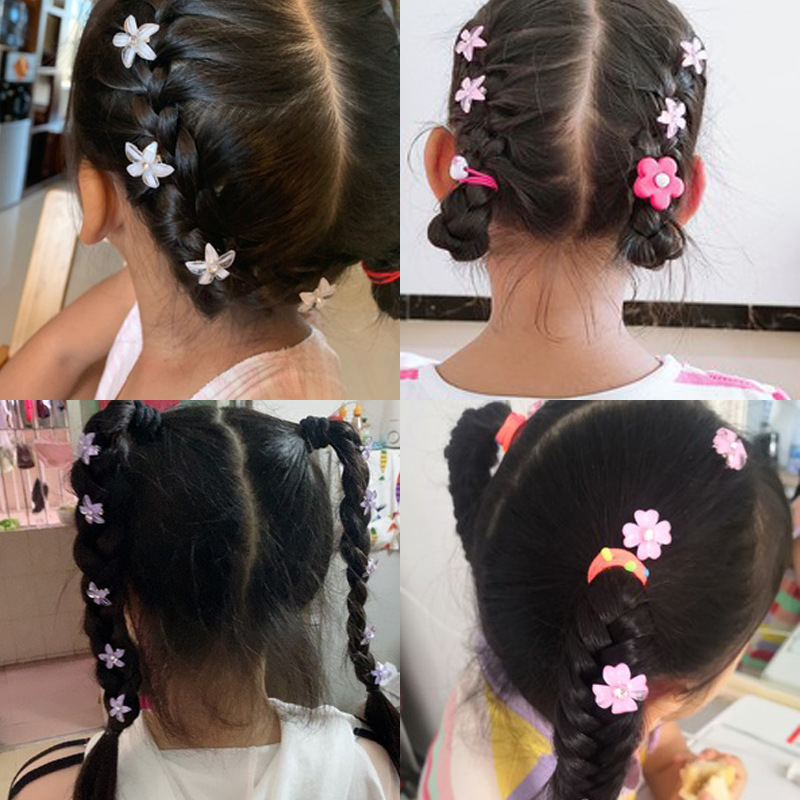 Korean Children's Pearl Rhinestone Bean Buckle Hair Clip Children's Girls' Hair Small Hair Buckle Grab Clip Baby Mini Clip