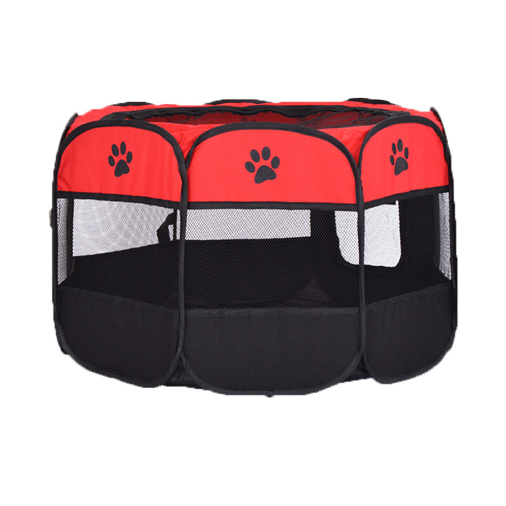 Pet Fence Indoor Dog Tent Octagonal Transparent Fence Portable Foldable Pet Cage Cat and Dog Kennel Wholesale