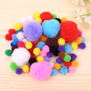 Spot free shipping size mixed color fluffy ball glitter ball diy polypropylene fur ball clothing accessories fur ball