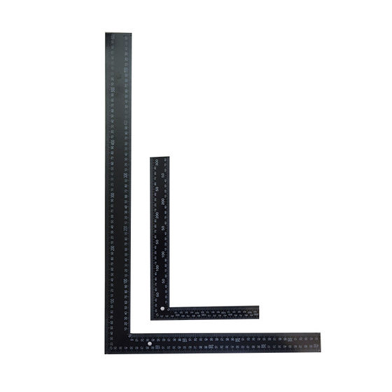 Steel Black Iron Angle Ruler Office Supplies Measurement Drawing Turn Ruler Metric English Metal Scale