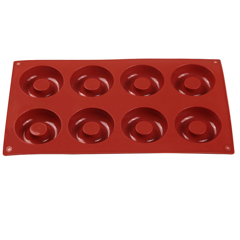 8-piece donut silicone cake mold silicone soap mold dessert baking household DIY mold pastry