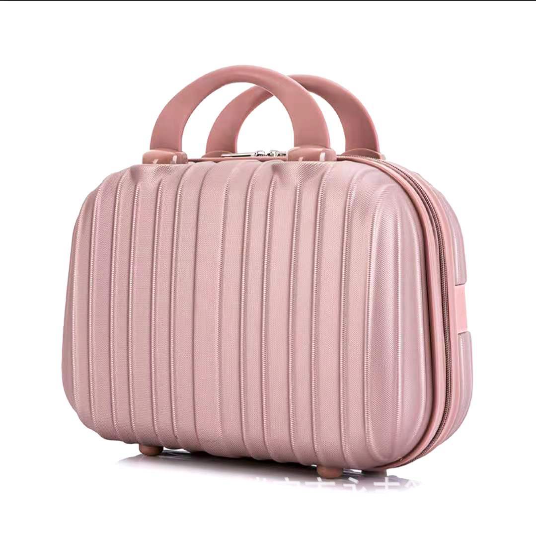 Korean Style Portable 14-inch Cosmetic Case Mini Case Short Distance Portable Small Travel Bag Cosmetic Storage Case ABS