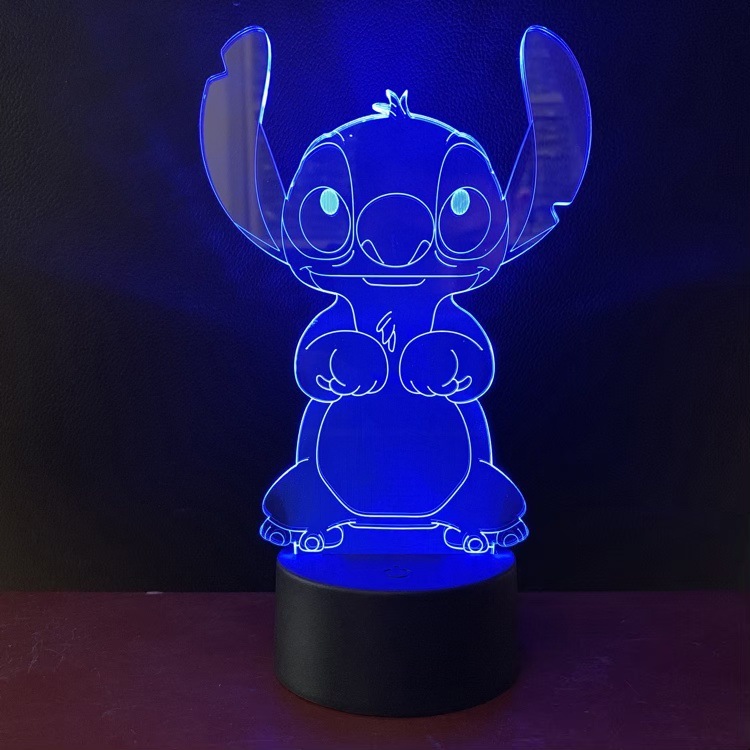 クロスボーダー史迪仔3d小夜灯創意led七色タッチリモコンアニメの露店プレゼント装飾電気スタンド|undefined