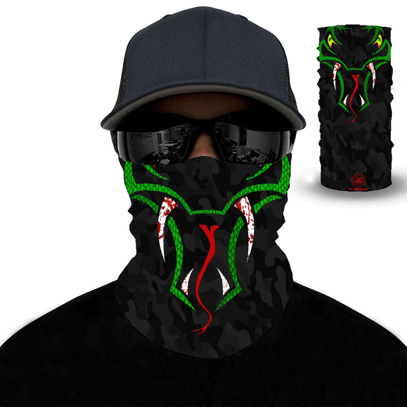 New Clown Skull Sunscreen Beard 3D Outdoor Magic Headscarf Riding Motorcycle Sport Face Scarf Mask for Men and Women
