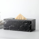 Black Marble Pattern Large Tissue Box