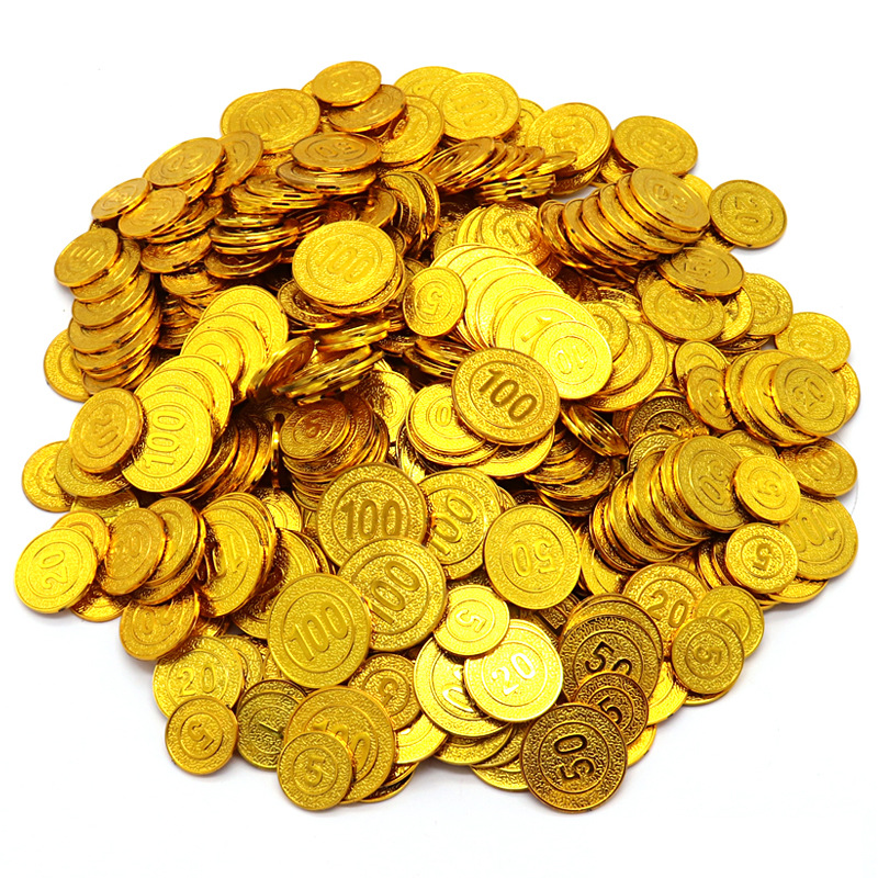 Pirate Gold Coin 1 Yuan 5 yuan 10 yuan 20 yuan 50 yuan 100 yuan Gold Coin Chip Coin Gold Coin Prop Toy