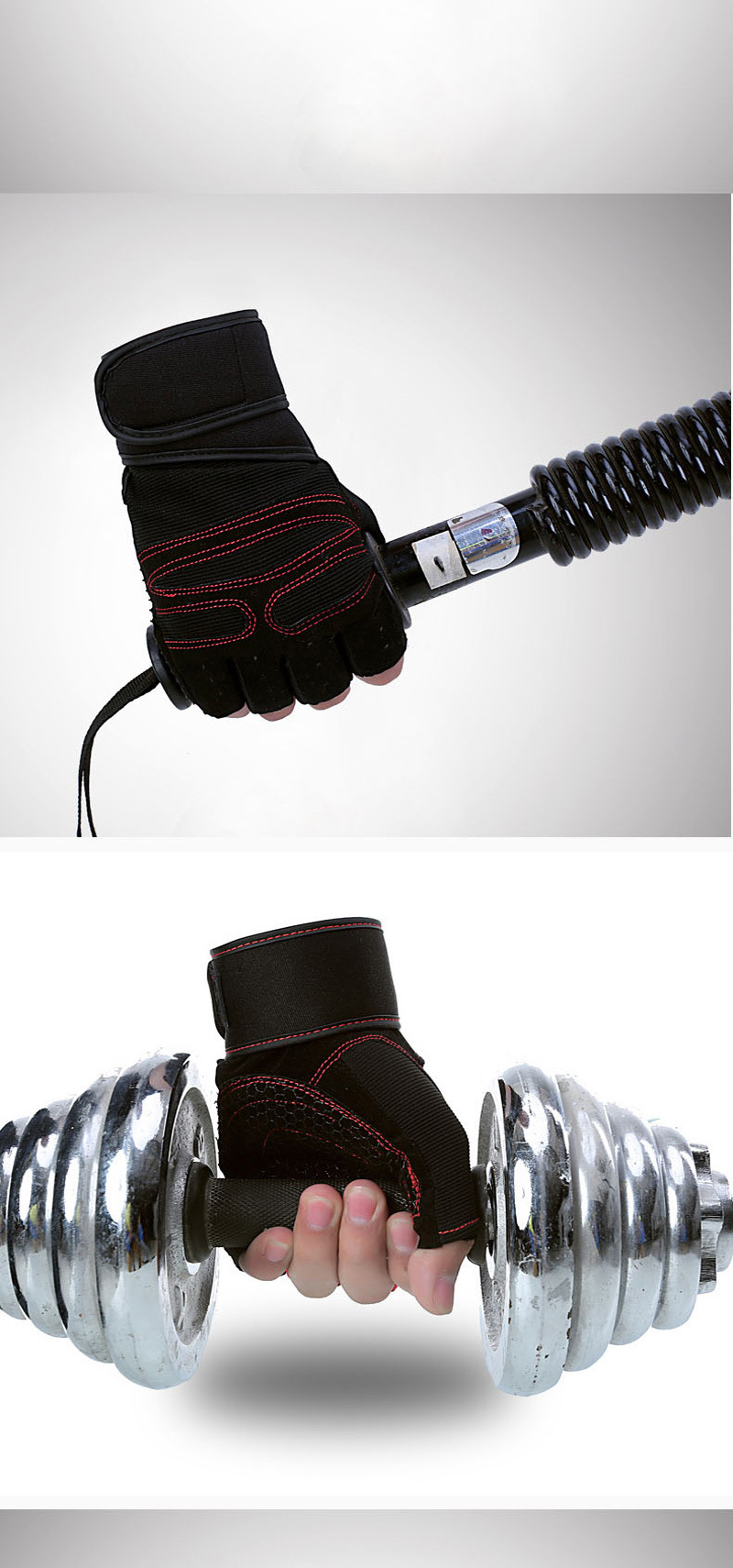 Halbfingerhandschuhe, eine Generation verschleißfester, atmungsaktiver Handgelenkshandschuhe für Herren und Damen, rutschfeste Reithanteln_voghion.com