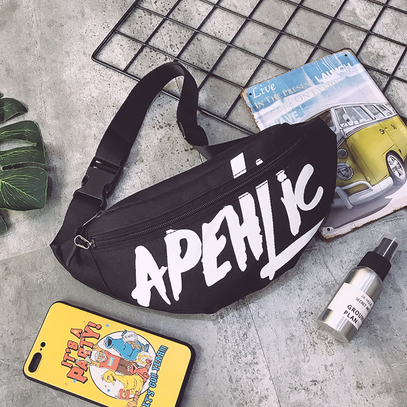Nylon Cloth Waist Bag Women's 2022 New Fashion Letter Nylon Crossbody Bag Fashion Sports Outdoor Chest Bag Waist Bag Women