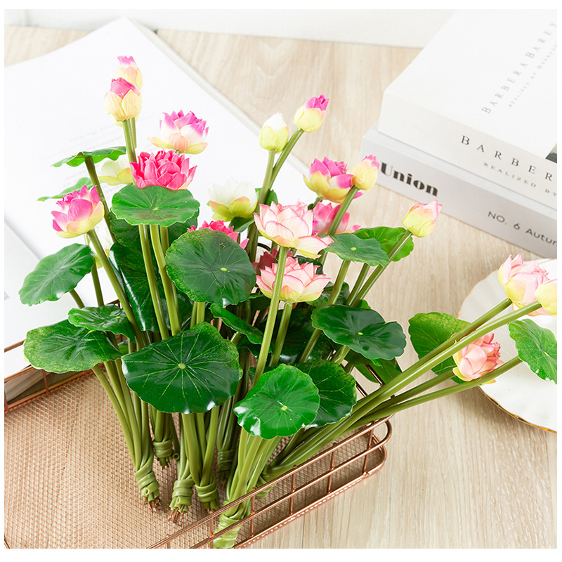 Dove simulation Lotus wholesale living room pond small Lotus wedding modeling fake flowers pastoral life plants