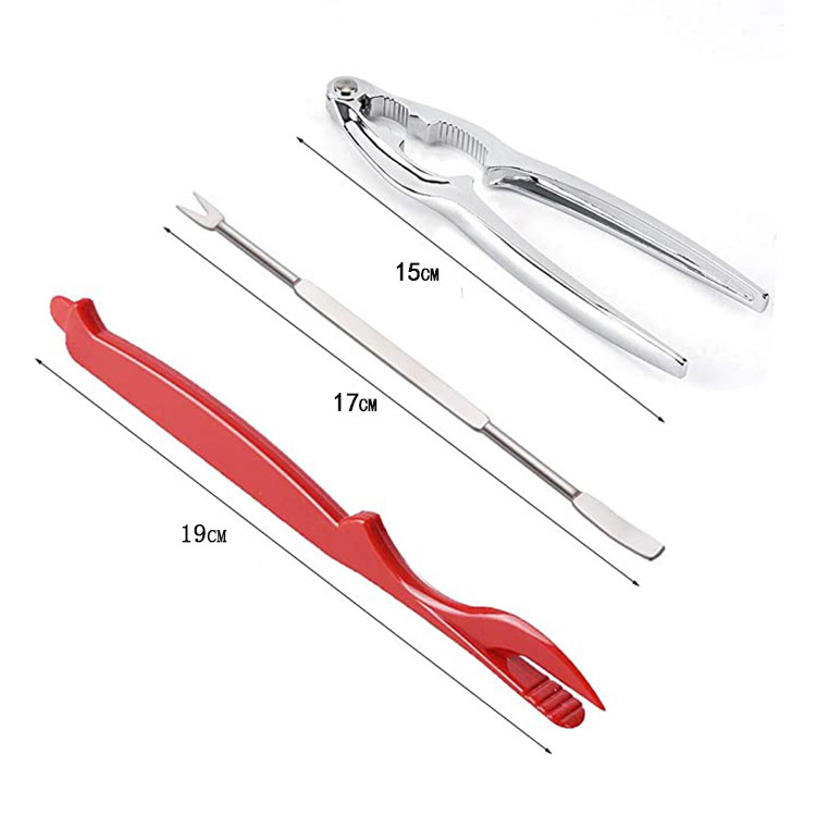 Manufacturers supply overseas hot-selling crab eating tool set 12-piece crab pliers, gun-pulling fork, crab needle, walnut clip