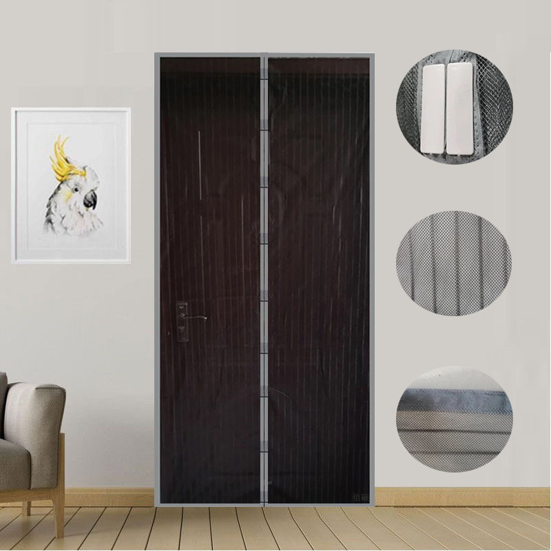 Summer mosquito-proof door curtain Velcro installation magnetic buckle screen door automatic closed magnetic partition screen door curtain screen