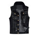 Men's large size black denim vest foreign trade Men's customizable vest waistcoat men's Korean style
