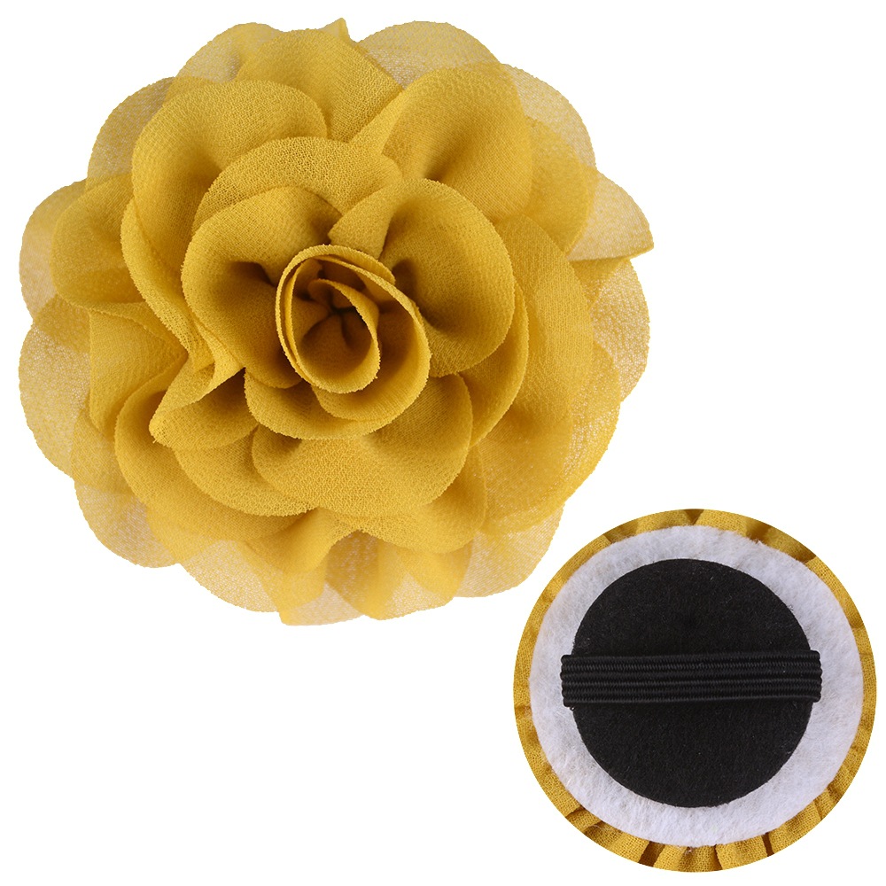 Cross-border New Pet Collar Flower Handmade Chiffon Flower 8cm Three-dimensional Fabric Flower Dog Cat Collar Accessories Flower