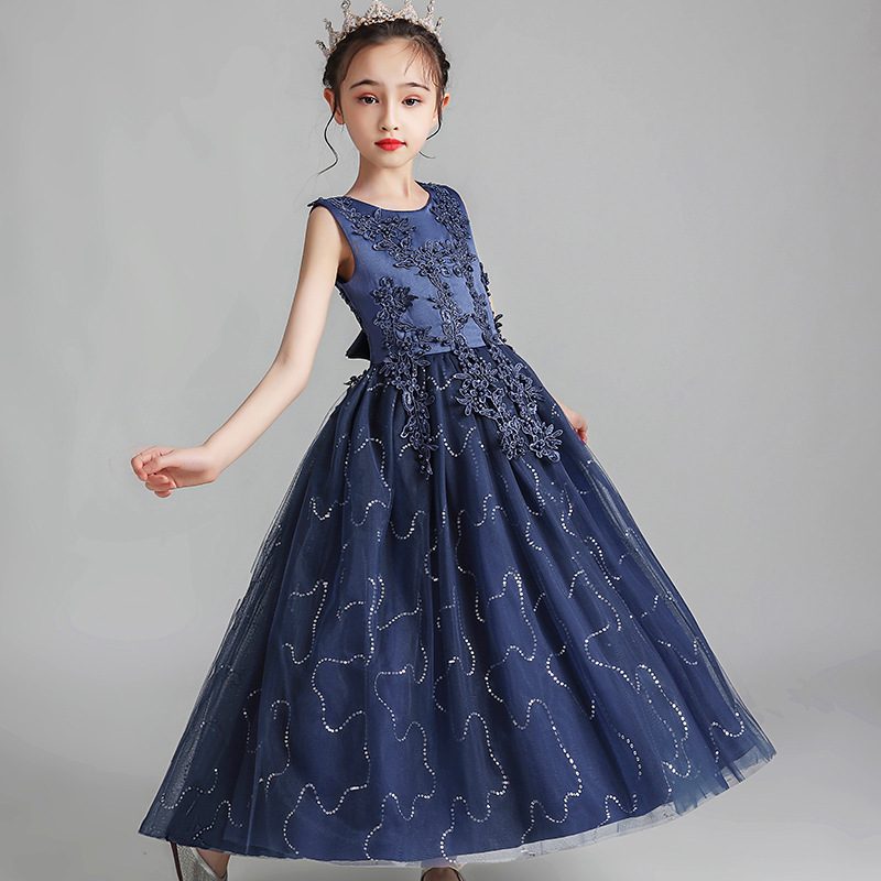 Calissa CARISA girls dress sleeveless mesh performance host princess dress cross-border a generation of hair