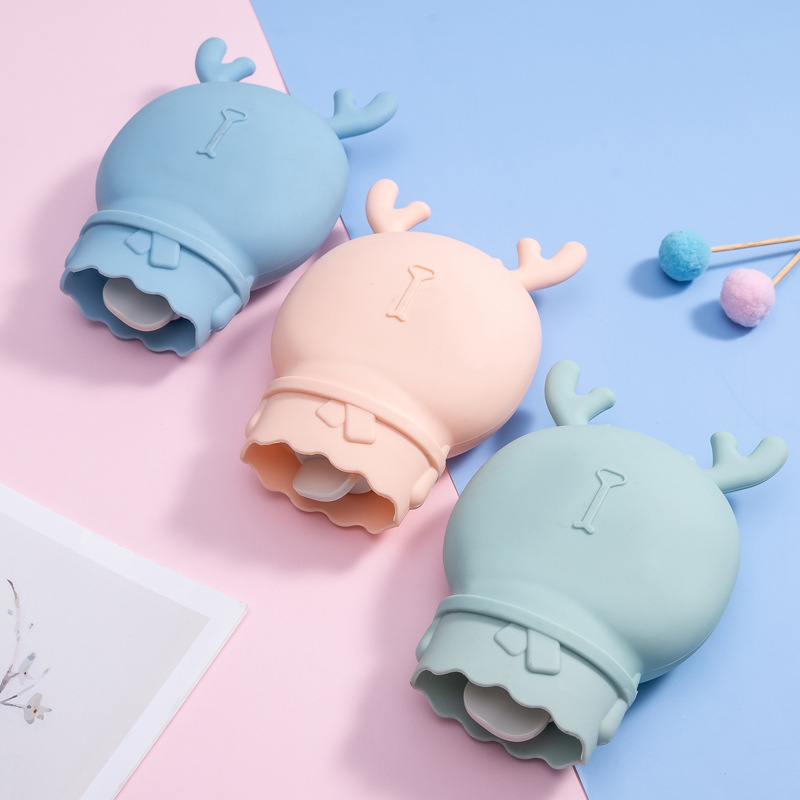Cartoon Silicone Water Injection Hot Water Bag Portable Handbag Warm Baby Belly Explosion-proof Hot Water Bag